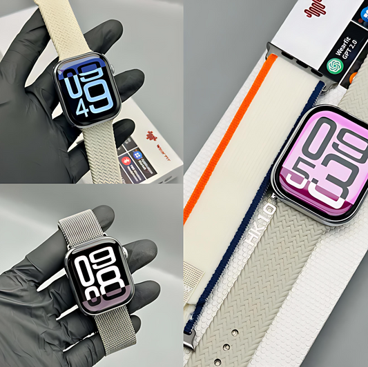 HK10 Pro Max Smart Watch Stainless Titanium (3 Straps Free)