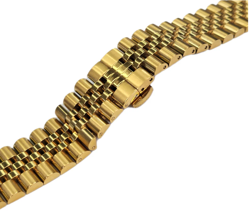 Two Tone ROLX Stainless Steel Straps for 42/44/45/49mm Smart Watch